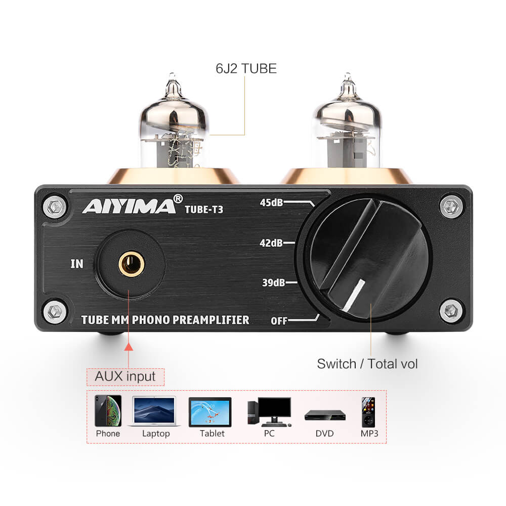 Tube Amplifier Preamp - AIYIMA TUBE T3 | Subwoofer Amplifier | Class D Amplifier | Hifi Stereo Bass Preamplifier - AIYIMA