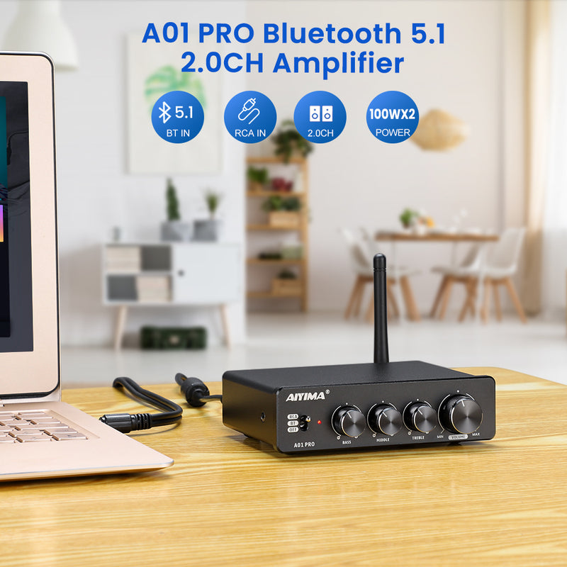 AIYIMA A05  TPA3221 Bluetooth 5.0 Amplifier Stereo Digital Power Ampl