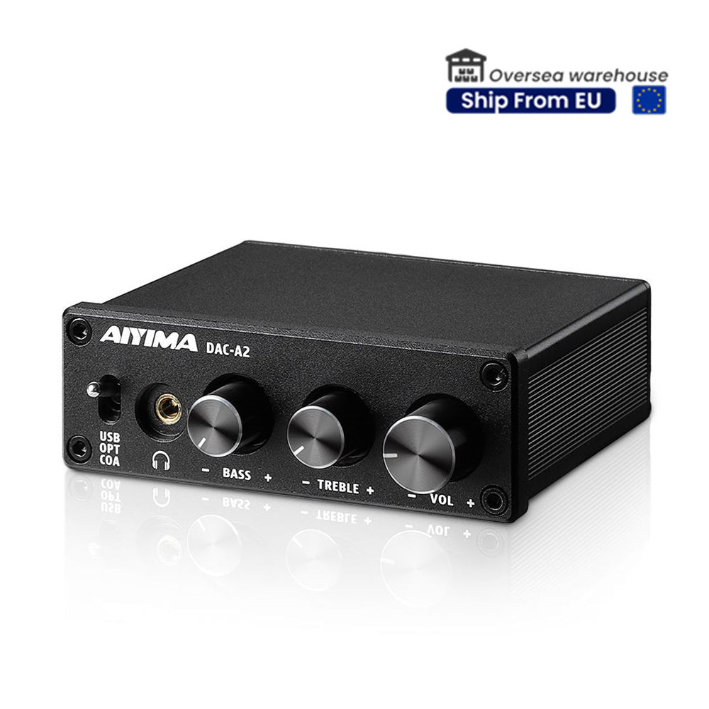 DAC Amplifier | Headphone Amplifier | Digital Audio Decoder | Hifi Stereo  Bass Amplifier - AIYIMA DAC A2